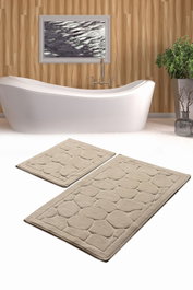 Mijölnir Juego de alfombrillas de baño Lino - Mink Multicolor